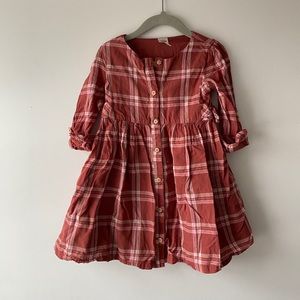 {SOLD} OshKosh B’gosh Plaid Dress With Bow Detail